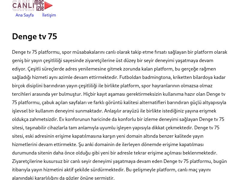 Denge tv 75 Giriş Bilgileri - Ekran Görüntüsü