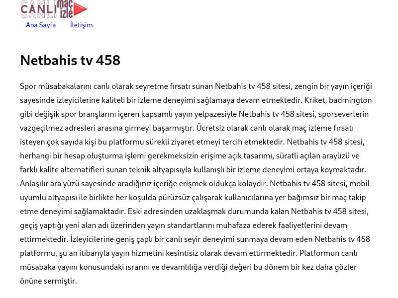 Netbahis tv 458 Güncel Link - Ekran Görüntüsü