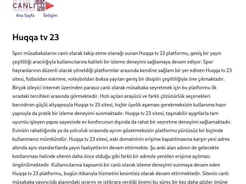 Huqqa tv 23 Güncel Giriş Adresi - Ekran Görüntüsü
