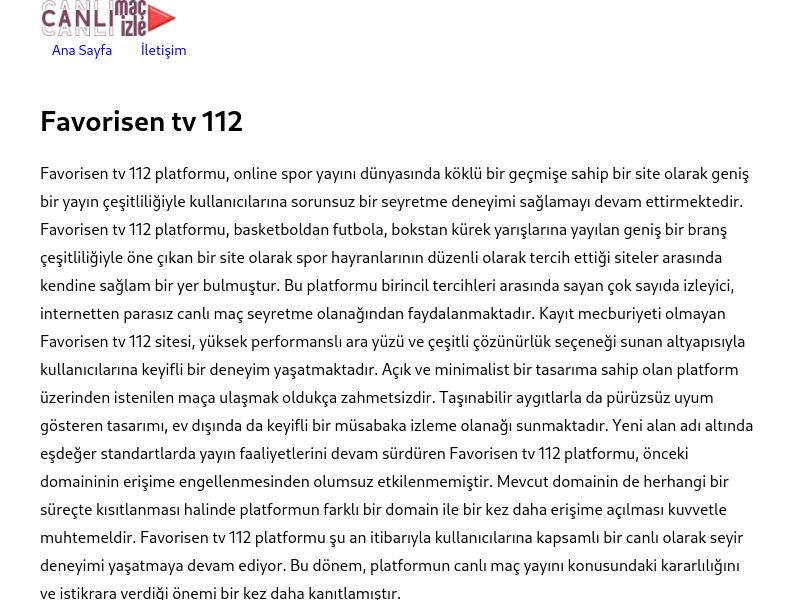 Favorisen tv 112 Giriş Linki - Ekran Görüntüsü