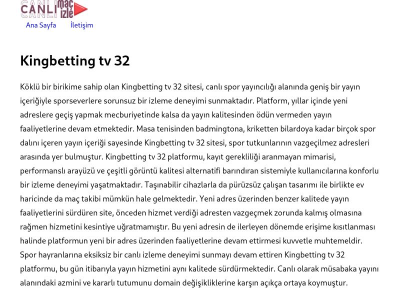 Kingbetting tv 32 Yeni Adres - Ekran Görüntüsü