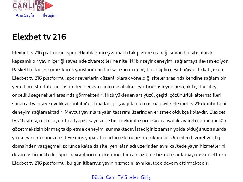Elexbet tv 216 Giriş - Ekran Görüntüsü