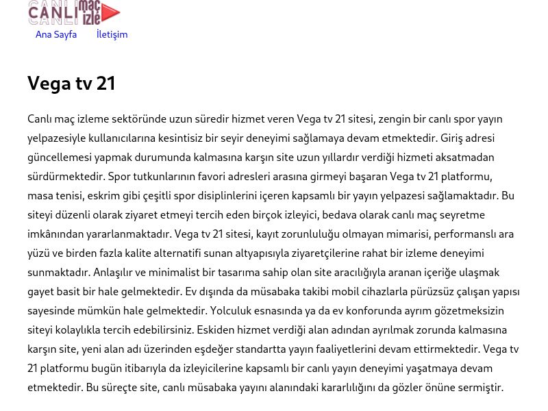Vega tv 21 - Ekran Görüntüsü