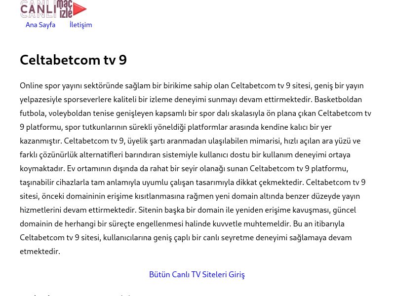 Celtabetcom tv 9 Güncel Giriş Adresi Linki - Ekran Görüntüsü