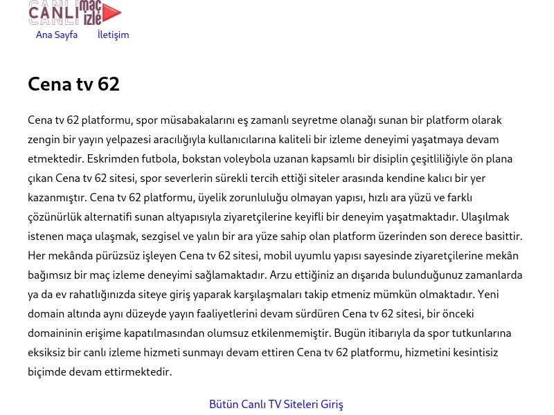 Cena tv 62 Giriş Linki - Ekran Görüntüsü