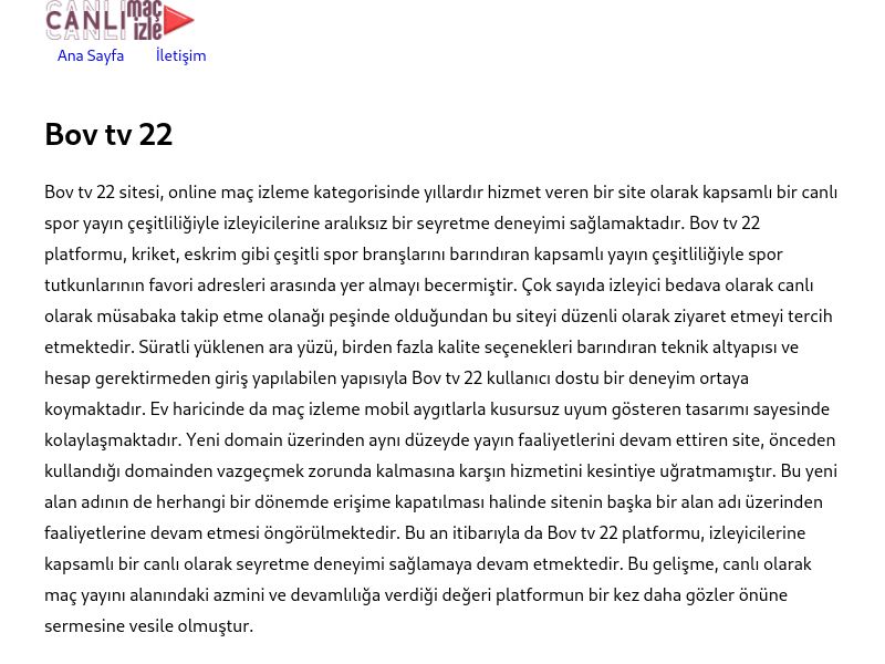 Bov tv 22 Güncel Giriş Adresi - Ekran Görüntüsü