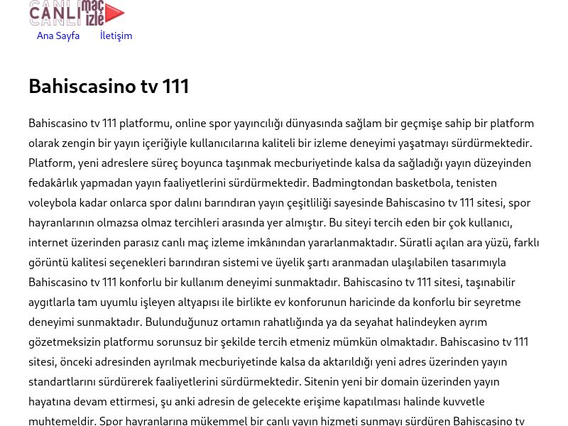 Bahiscasino tv 111 Güncel Giriş Adresi - Ekran Görüntüsü