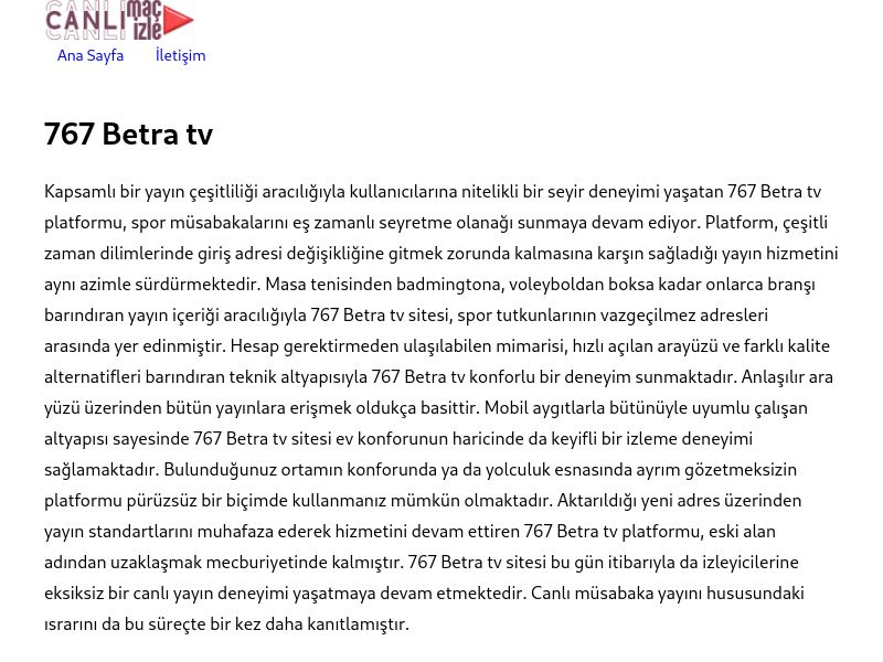 767 Betra tv Güncel Link - Ekran Görüntüsü