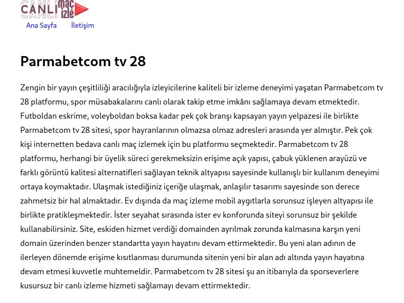 Parmabetcom tv 28 Giriş Adresi - Ekran Görüntüsü