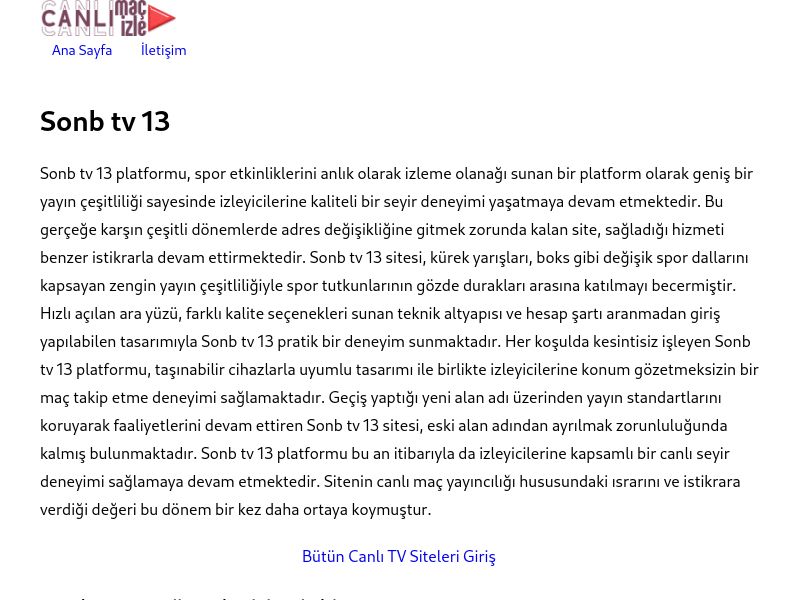 Sonb tv 13 - Ekran Görüntüsü