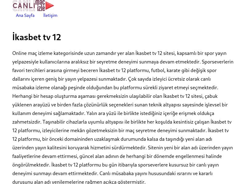 İkasbet tv 12 Güncel Giriş Adresi - Ekran Görüntüsü