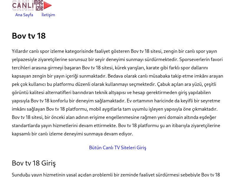 Bov tv 18 Giriş Bilgileri - Ekran Görüntüsü
