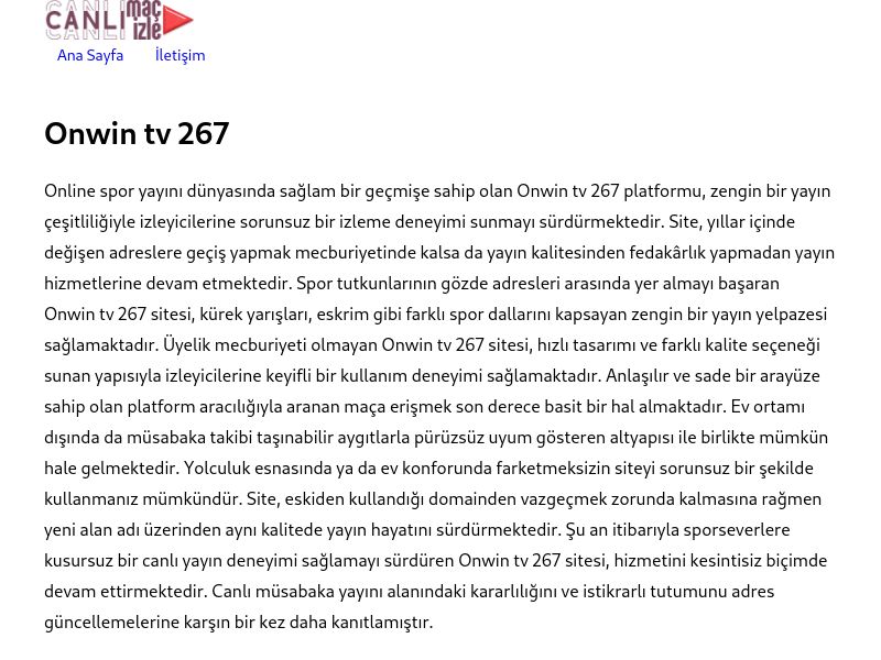 Onwin tv 267 Giriş - Ekran Görüntüsü
