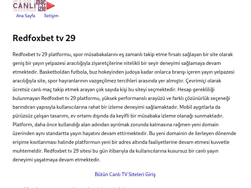 Redfoxbet tv 29 Güncel Giriş Adresi Linki - Ekran Görüntüsü