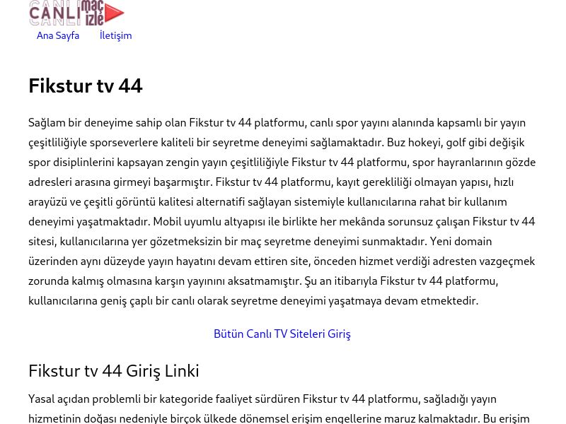 Fikstur tv 44 - Ekran Görüntüsü