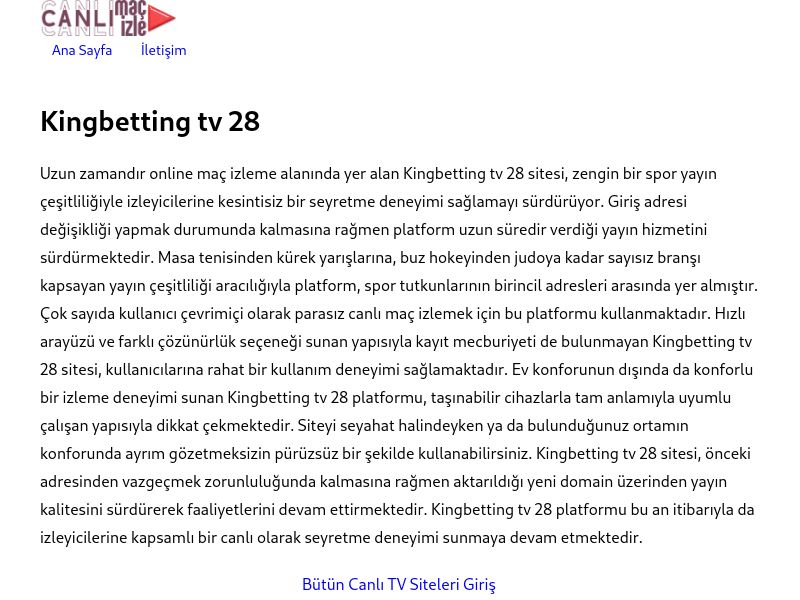 Kingbetting tv 28 Giriş Bilgileri - Ekran Görüntüsü