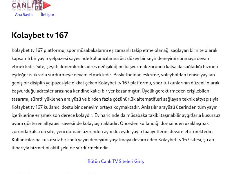 Kolaybet tv 167 - Ekran Görüntüsü