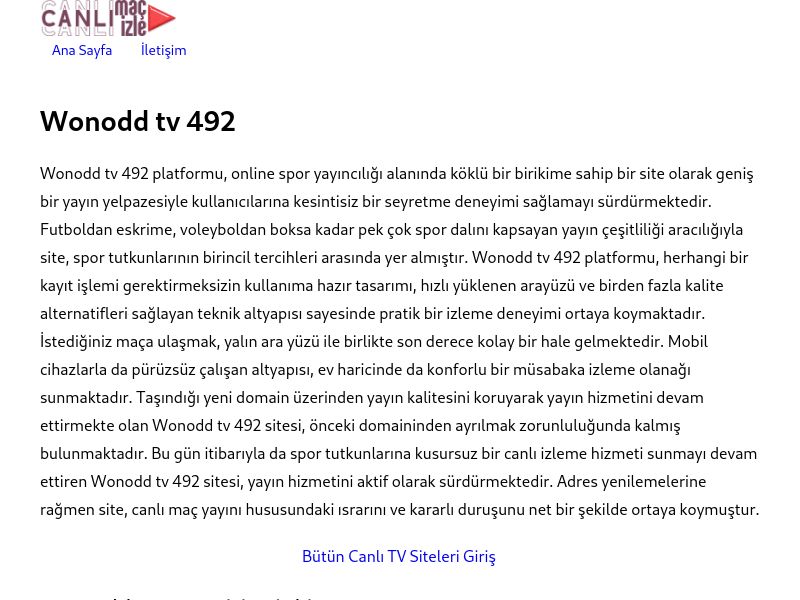 Wonodd tv 492 Giriş Bilgileri - Ekran Görüntüsü