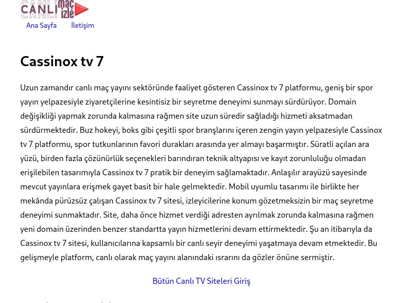Cassinox tv 7 - Ekran Görüntüsü