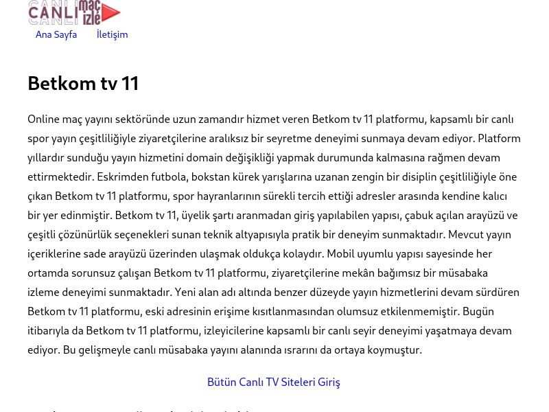 Betkom tv 11 Giriş Linki - Ekran Görüntüsü
