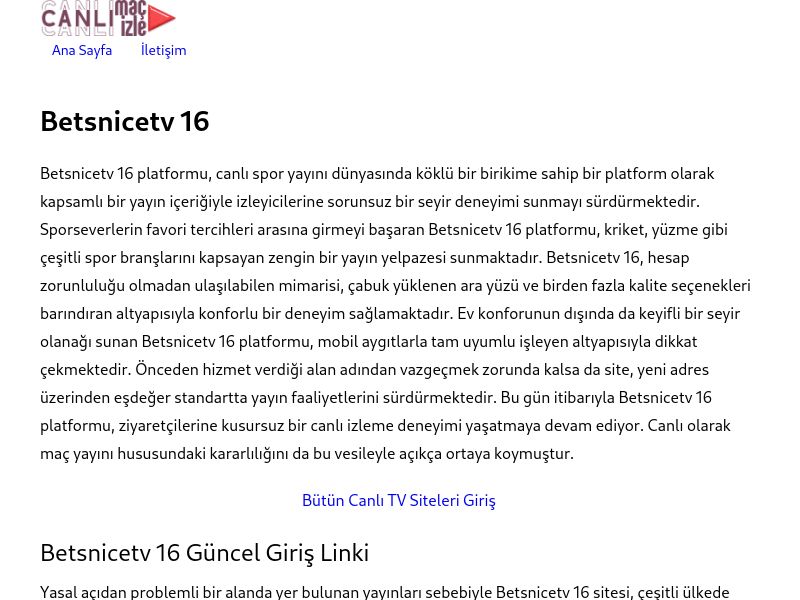 Betsnicetv 16 Güncel Giriş Adresi - Ekran Görüntüsü