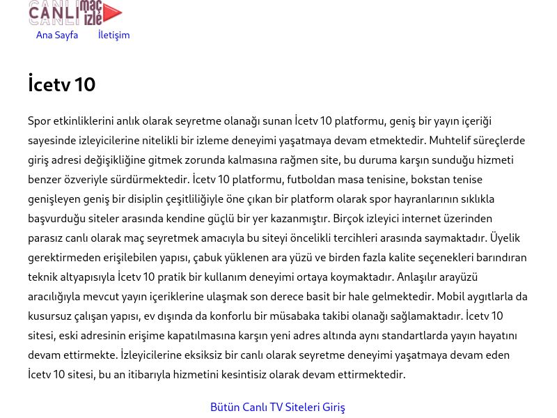 İcetv 10 Güncel Giriş - Ekran Görüntüsü