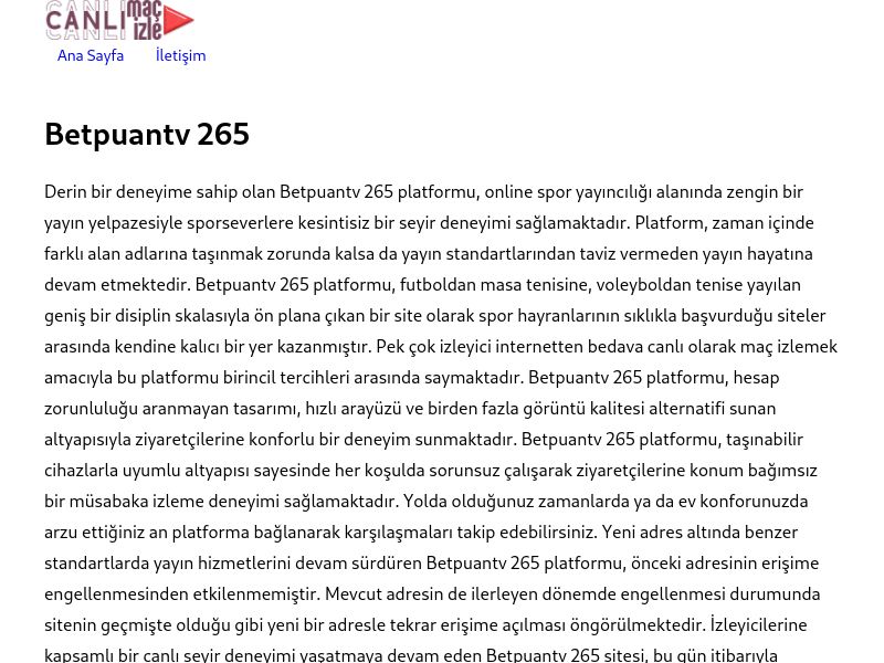Betpuantv 265 Giriş - Ekran Görüntüsü
