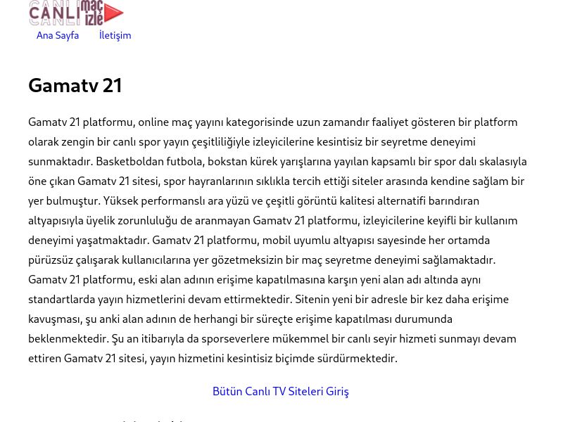 Gamatv 21 - Ekran Görüntüsü