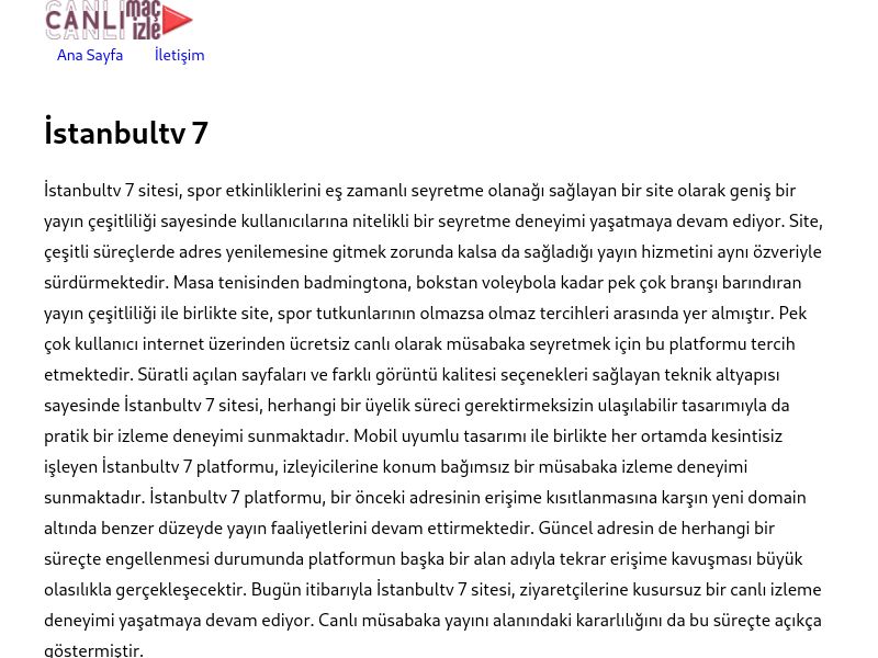 İstanbultv 7 Güncel Giriş Adresi - Ekran Görüntüsü