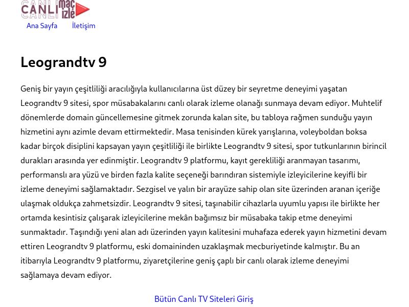 Leograndtv 9 Güncel Link - Ekran Görüntüsü
