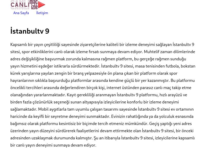 İstanbultv 9 - Ekran Görüntüsü