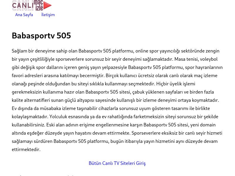 Babasportv 505 - Ekran Görüntüsü