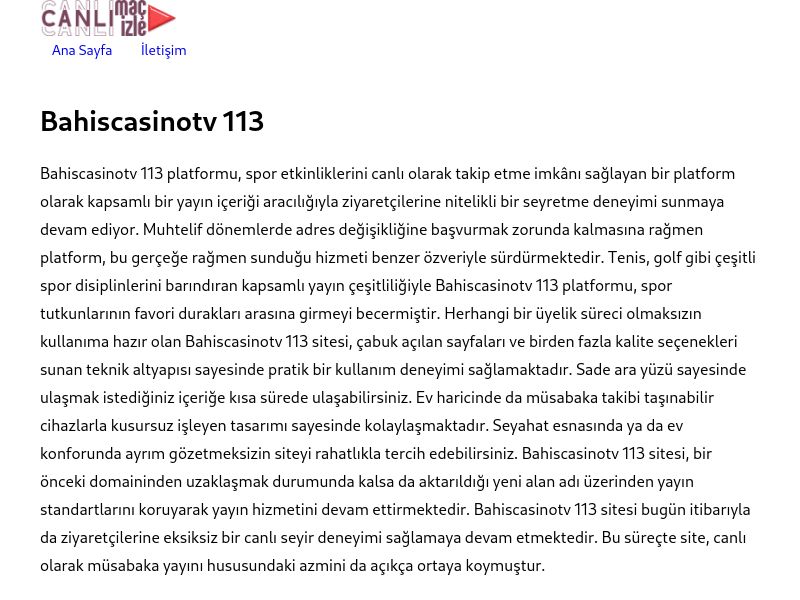 Bahiscasinotv 113 Güncel Giriş Adresi Linki - Ekran Görüntüsü