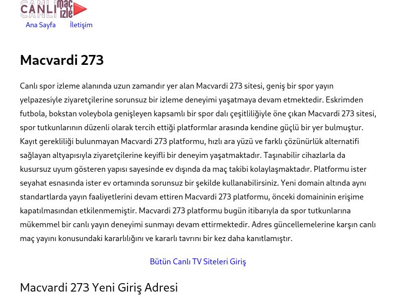 Macvardi 273 Güncel Link - Ekran Görüntüsü
