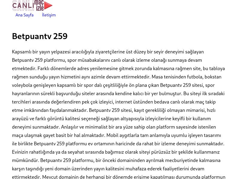 Betpuantv 259 Güncel Giriş Adresi - Ekran Görüntüsü