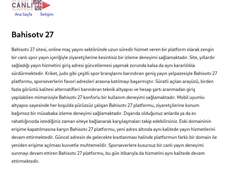 Bahisotv 27 - Ekran Görüntüsü
