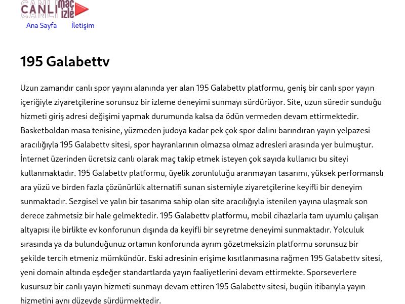195 Galabettv Giriş Bilgileri - Ekran Görüntüsü