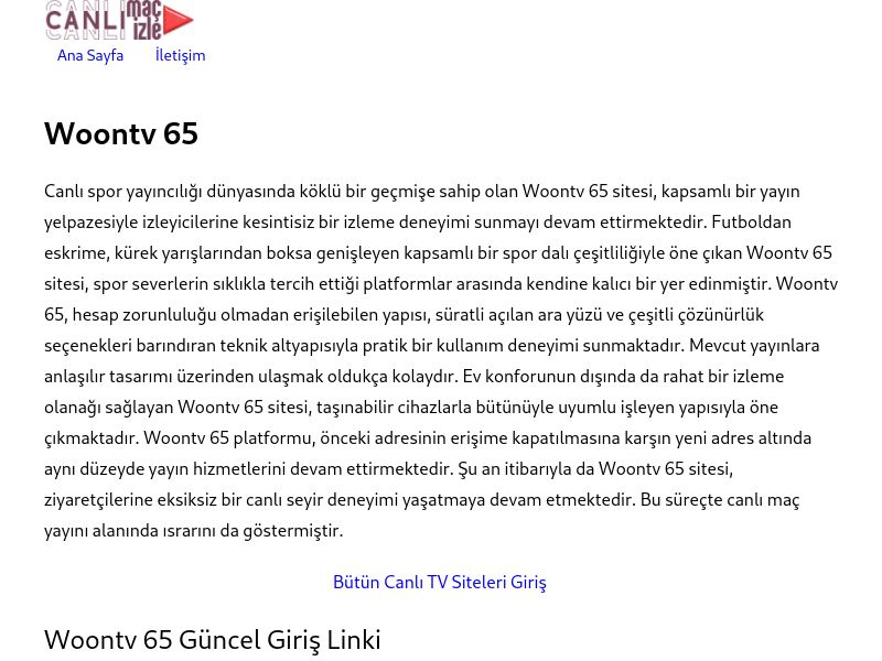 Woontv 65 Güncel Giriş - Ekran Görüntüsü
