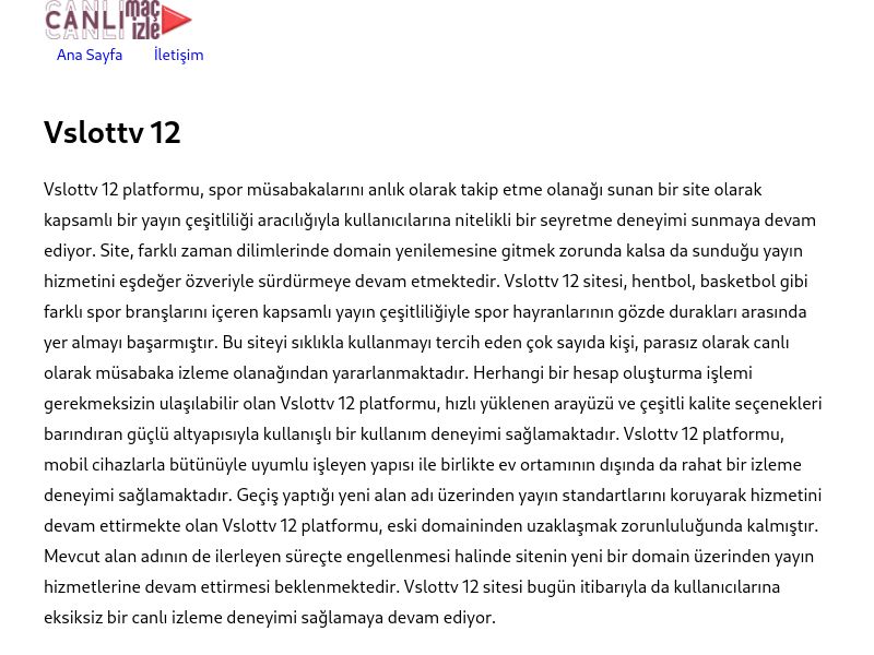 Vslottv 12 Giriş Linki - Ekran Görüntüsü
