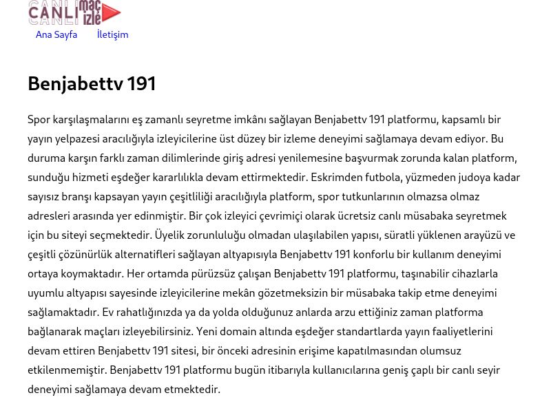 Benjabettv 191 Giriş - Ekran Görüntüsü