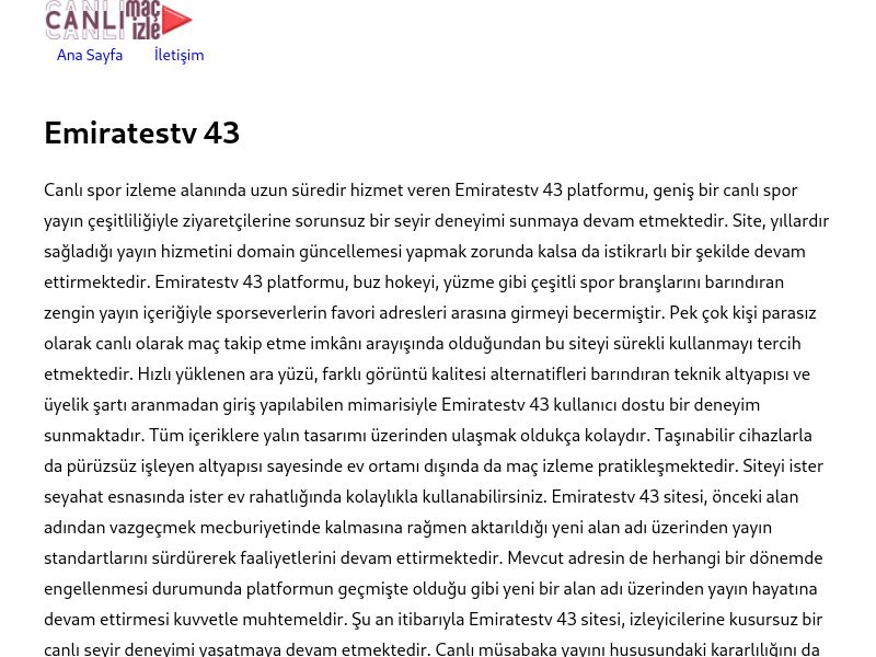 Emiratestv 43 Giriş Bilgileri - Ekran Görüntüsü