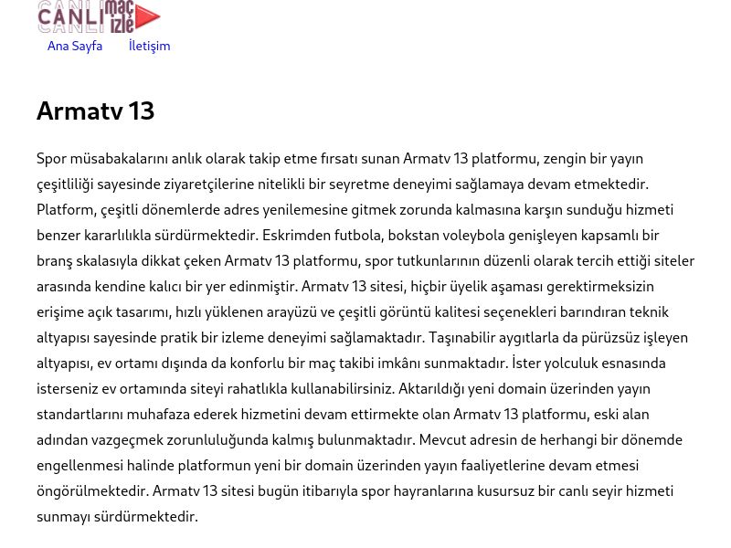 Armatv 13 - Ekran Görüntüsü