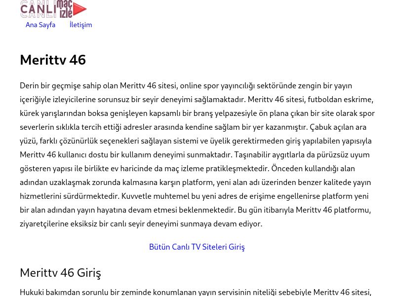 Merittv 46 Giriş - Ekran Görüntüsü