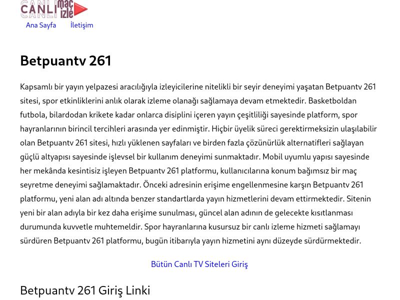Betpuantv 261 - Ekran Görüntüsü
