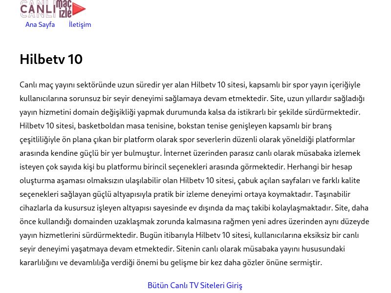 Hilbetv 10 Giriş - Ekran Görüntüsü