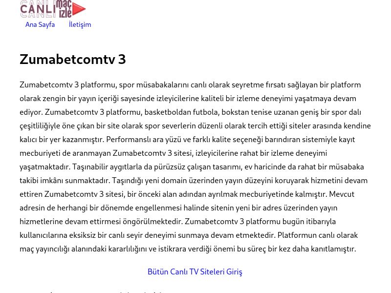 Zumabetcomtv 3 - Ekran Görüntüsü