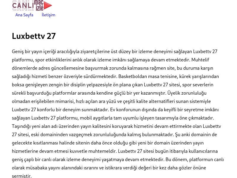 Luxbettv 27 Giriş - Ekran Görüntüsü