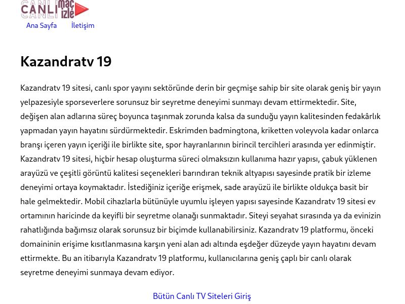 Kazandratv 19 Giriş - Ekran Görüntüsü