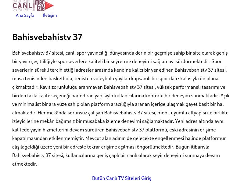 Bahisvebahistv 37 Giriş Bilgileri - Ekran Görüntüsü