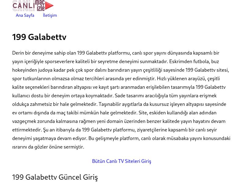 199 Galabettv Yeni Adres - Ekran Görüntüsü